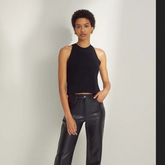 Aritzia Wilfred Knit Halter Tank in White sz 2XS - Picture 4 of 9